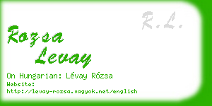 rozsa levay business card