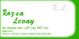 rozsa levay business card